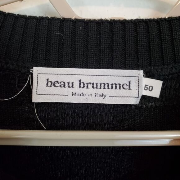 Beau Brummel vintage wool sweater textured knit crew neck - Picture 3 of 9